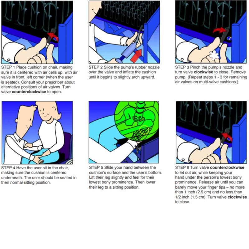 ROHO MOSAIC Cushion, Heavy Duty, Inflatable Seat Cushion for Office Chair, Wheelchair, Cars, Home Living, & Back Aches Support, Adjustable Cushion with Stretchable Cover & Non-Skid Bottom, 18" x 18" - Image 3